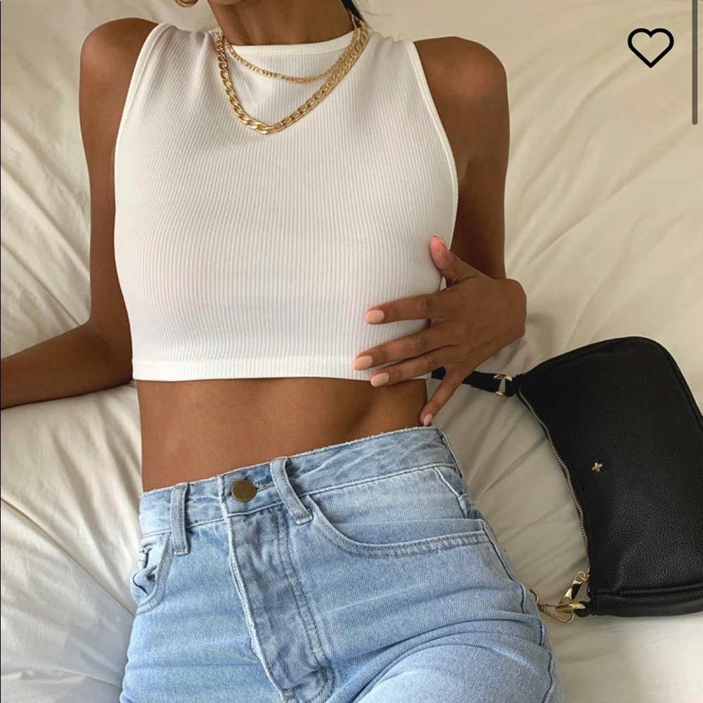 Princess Polly white crop top